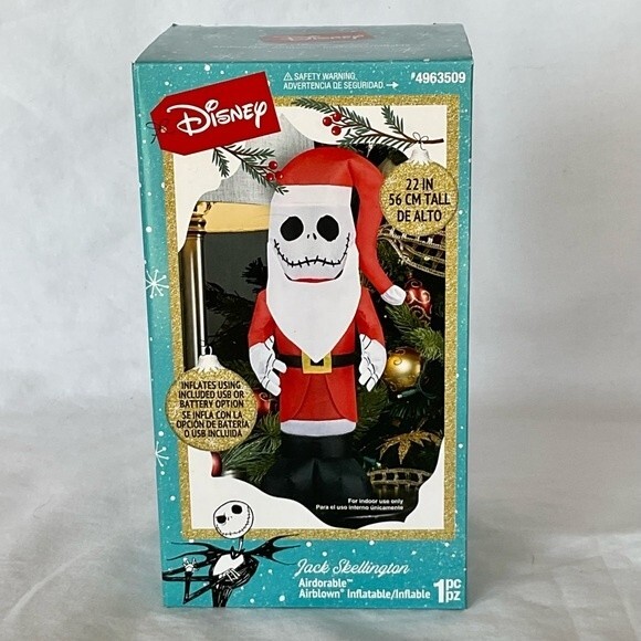 Jack Skellington Inflatable Santa Suit Disney The Nightmare Before Christmas New - Picture 1 of 3
